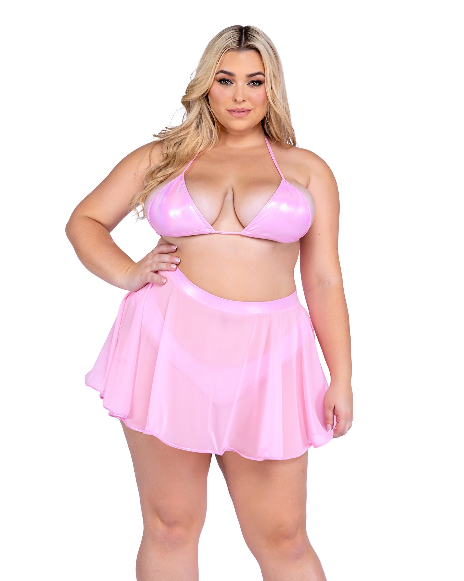 ShimmerFlex Iridescence Thong Shorts - Melted Glam LLC