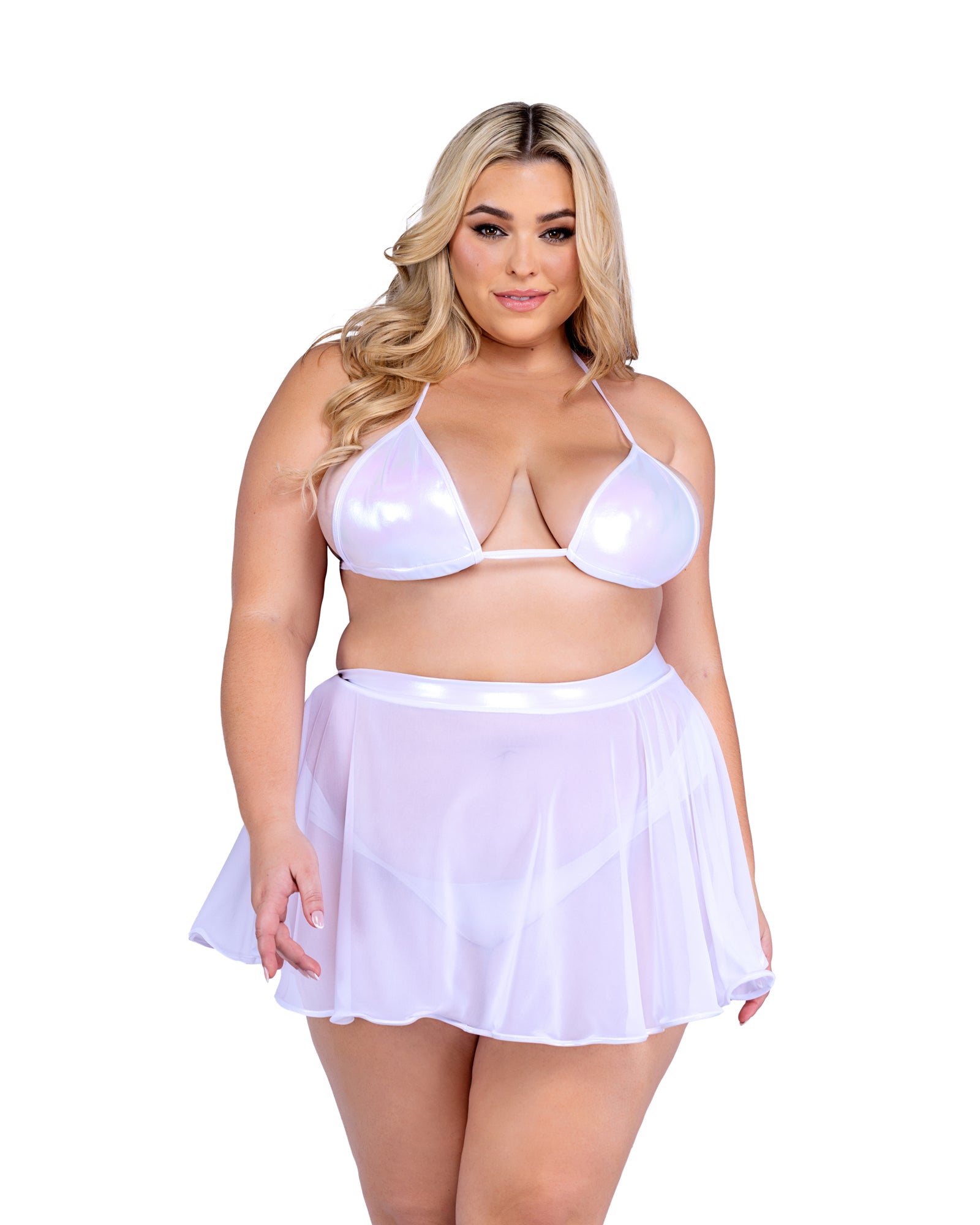 ShimmerFlex Iridescence Thong Shorts - Melted Glam LLC