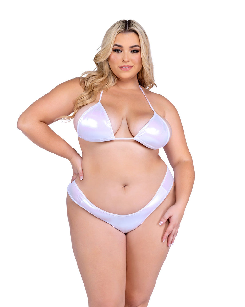 ShimmerFlex Iridescence Thong Shorts - Melted Glam LLC