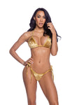 2PC Crushed Velvet Bikini Tie Set - Melted Glam LLC