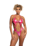Strappy 5-Ring Foil 1PC Cutout Bodysuit - Melted Glam LLC