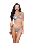 Coated Fishnet Tie-Side 2PC Bikini Set - Melted Glam LLC