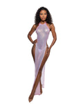 Diamond Sequin Mesh Slit Gown Festival Cover Up - Melted Glam LLC