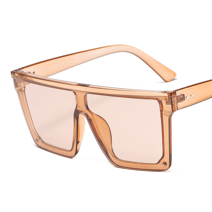 Vintage Women Black Sunglasses Oversized Square Classic Shaped Trendy Sunglasses Luxury Leopard Big Frame Style Sun Glasses For Female Fashion UV Protection Flat Lens Shades -sunglasses- Melted Glam LLC