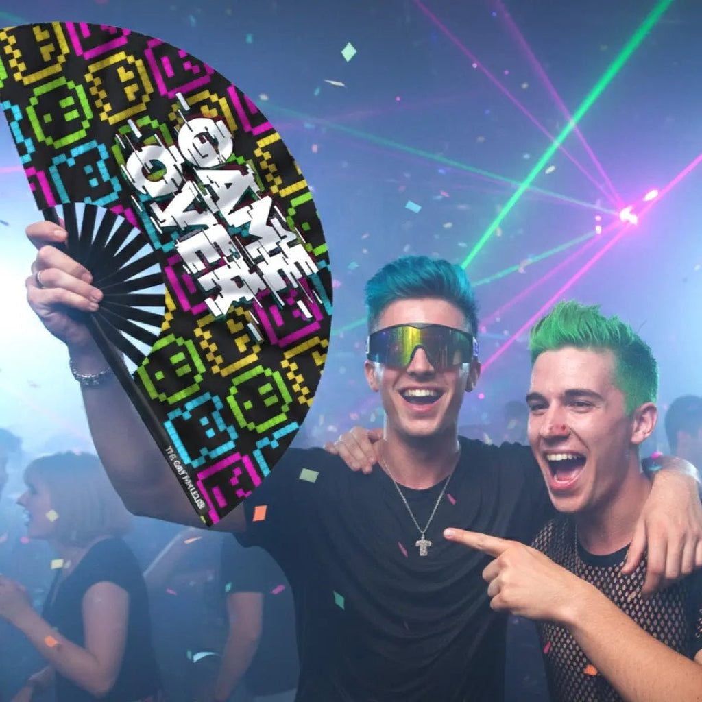 Game Over Fan (UV) -Hand Fan- Melted Glam LLC
