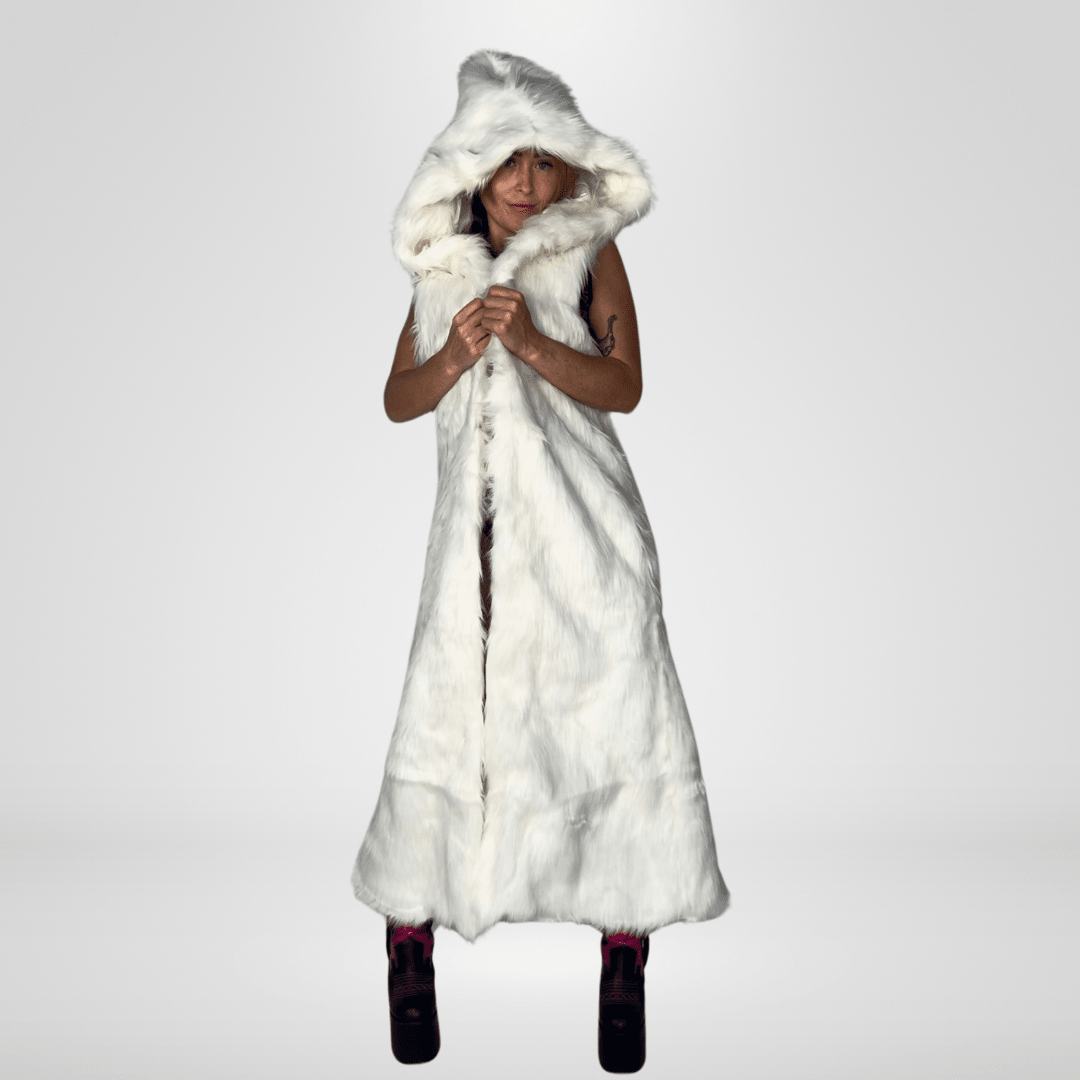 Long LED Light Up Faux Fur Coat - Melted Glam LLC