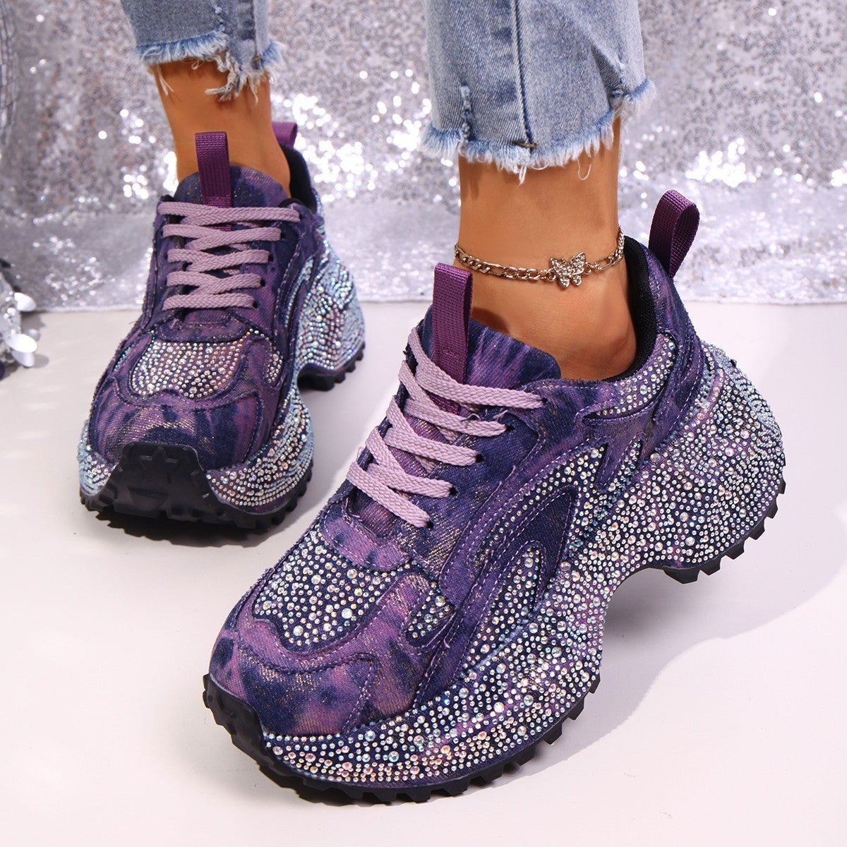 Women's Height-Increasing Platform Sneakers - Thick Sole Casual Shoes -Women's Shoes- Melted Glam LLC