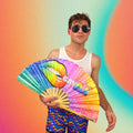 Gay AF UV-Reactive Fan -Hand Fan- Melted Glam LLC