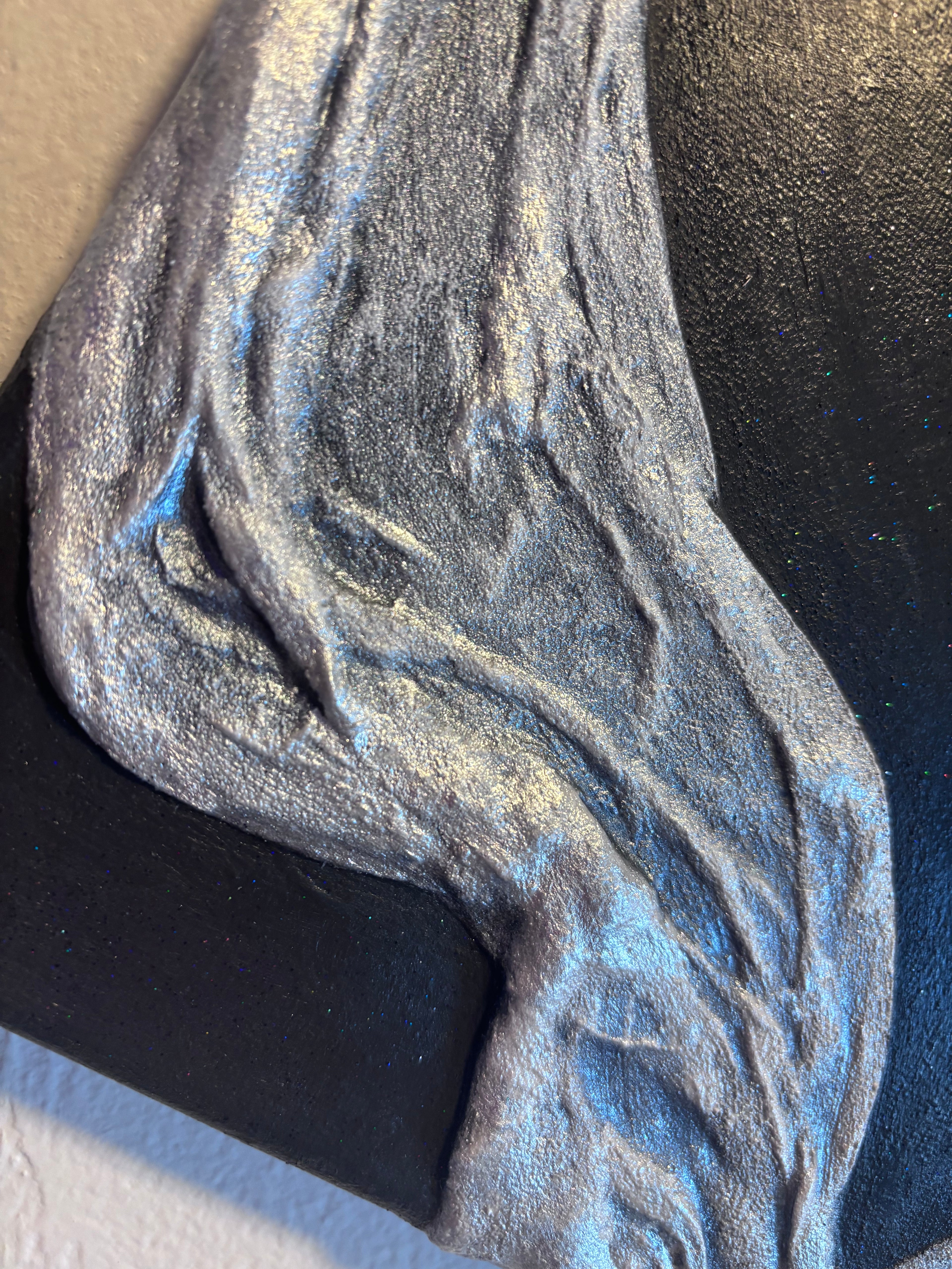 Cherish – The Gray Heart | Original Plaster Painting 11x14 | Melted Glam - Original Painting - Melted Glam LLC