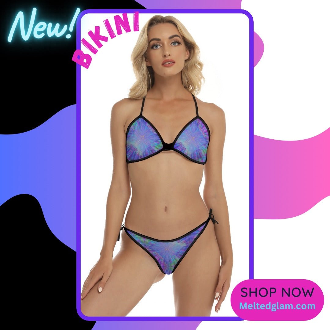 Bikini set - 10 Melting Options Women |Melted Glam| Rave apparel , festival swimsuit - bikini - Melted Glam LLC