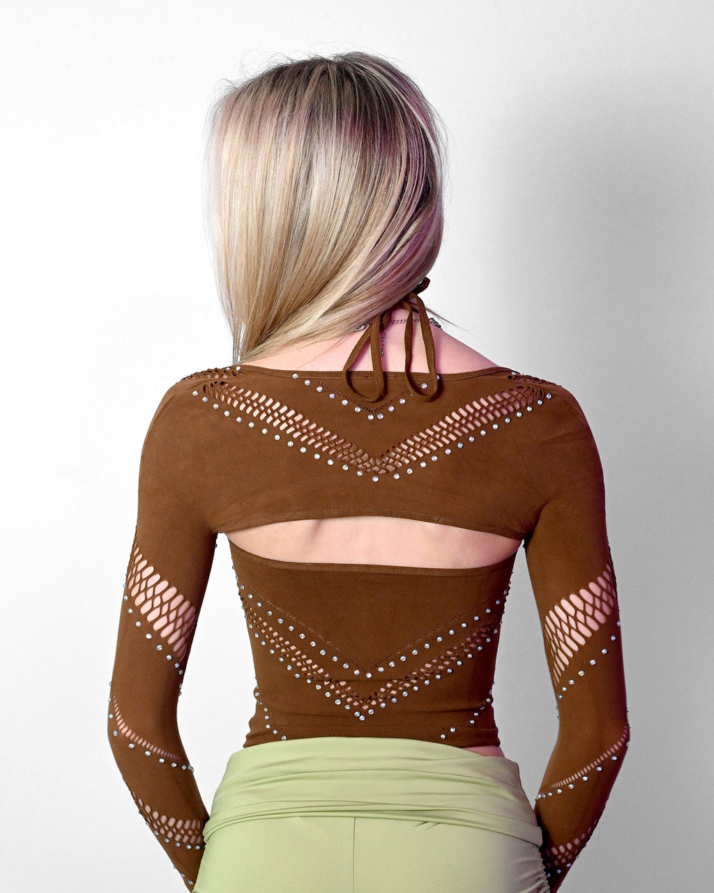 Brown Halter Bolero Set -Top- Melted Glam LLC