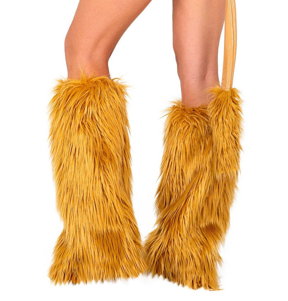 Pair of Fur Boot Cover Fluffies -Accessories, costumes, christmas, Ravewear- Melted Glam LLC