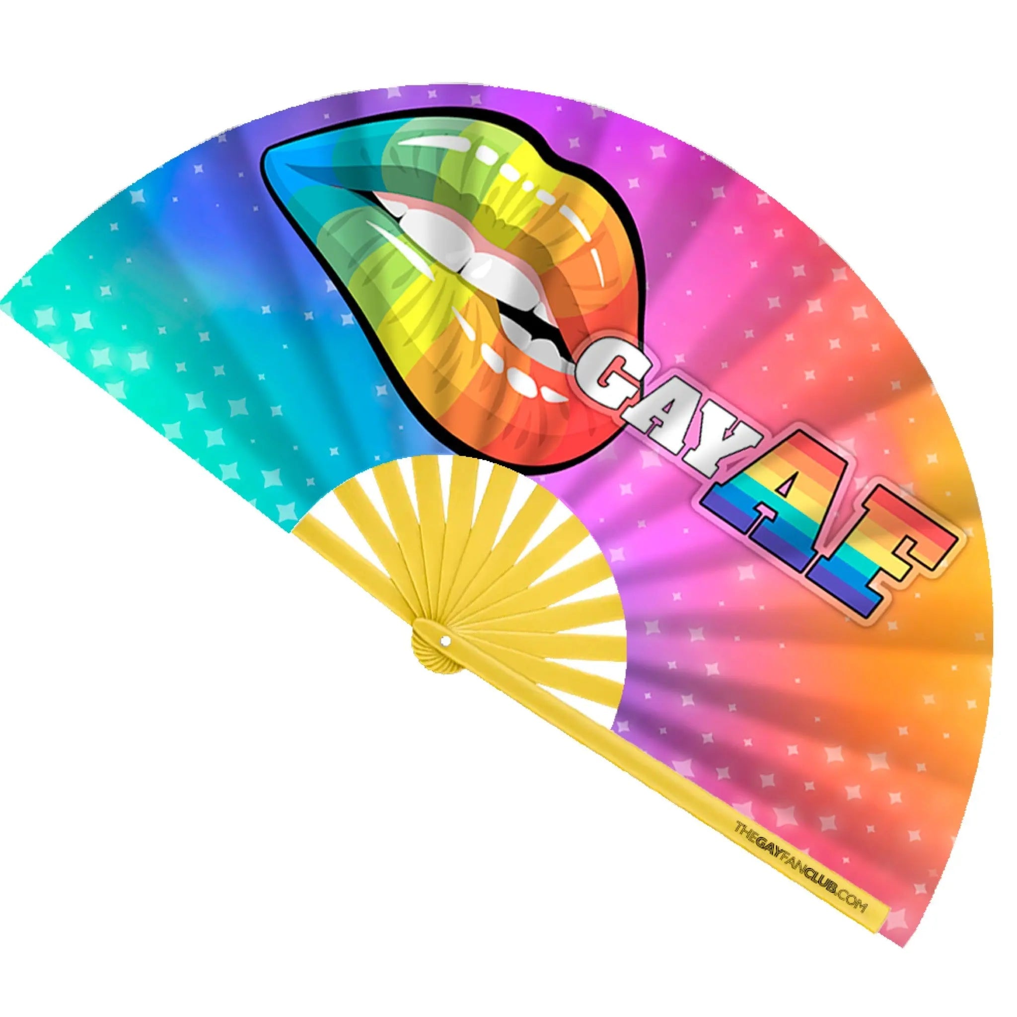 Gay AF UV-Reactive Fan -Hand Fan- Melted Glam LLC