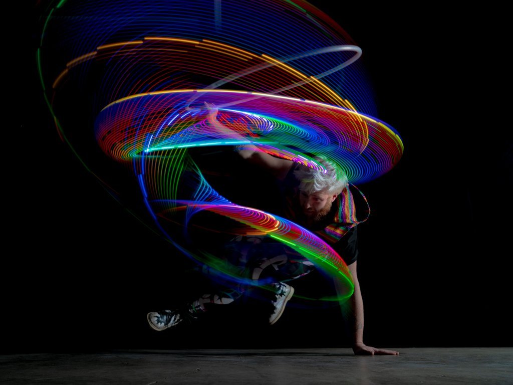 Ready to Ship Atomic V LED Hoops -LED Hoop- Melted Glam LLC