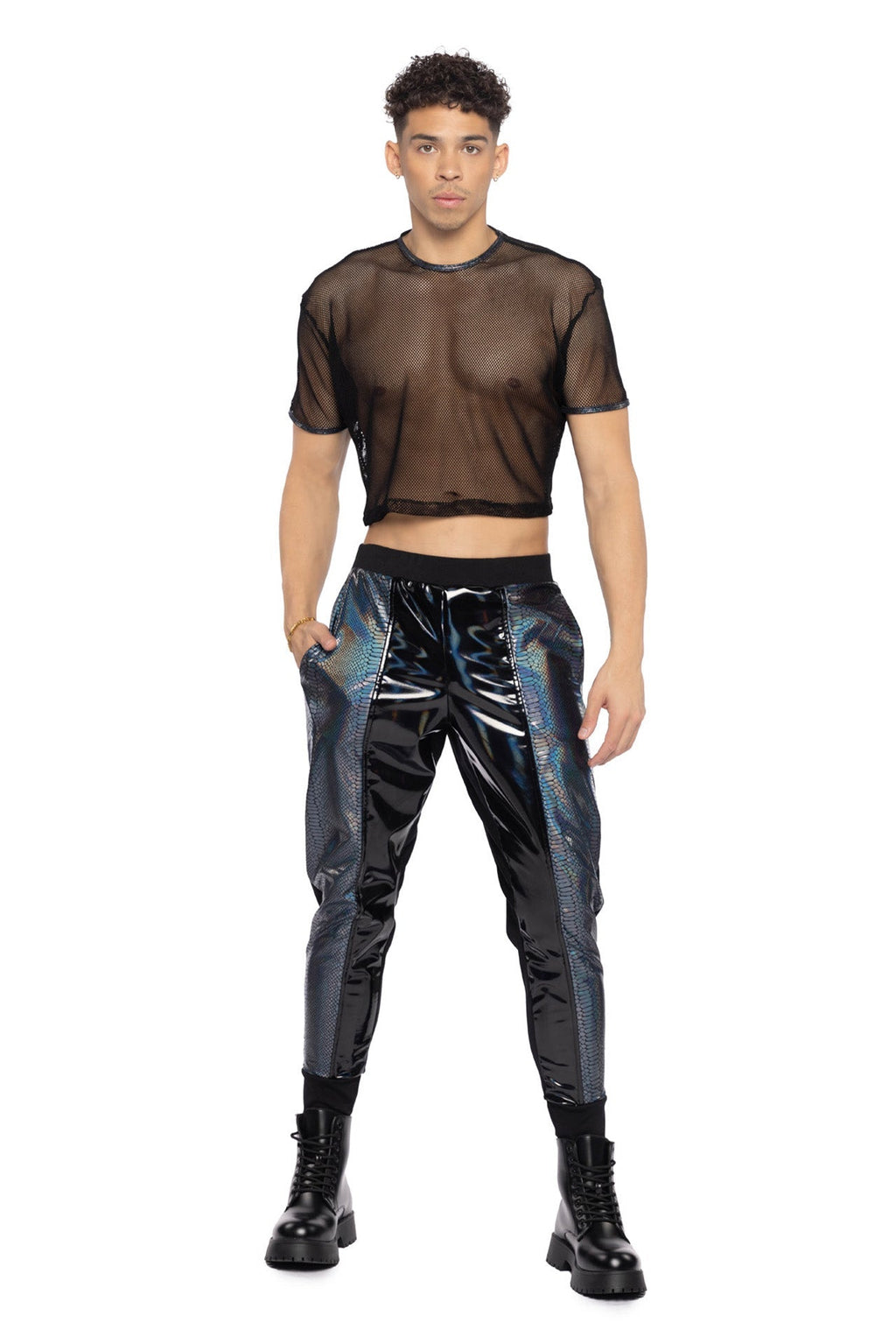 Python Pulse Unisex PVC Rave Joggers - Melted Glam LLC