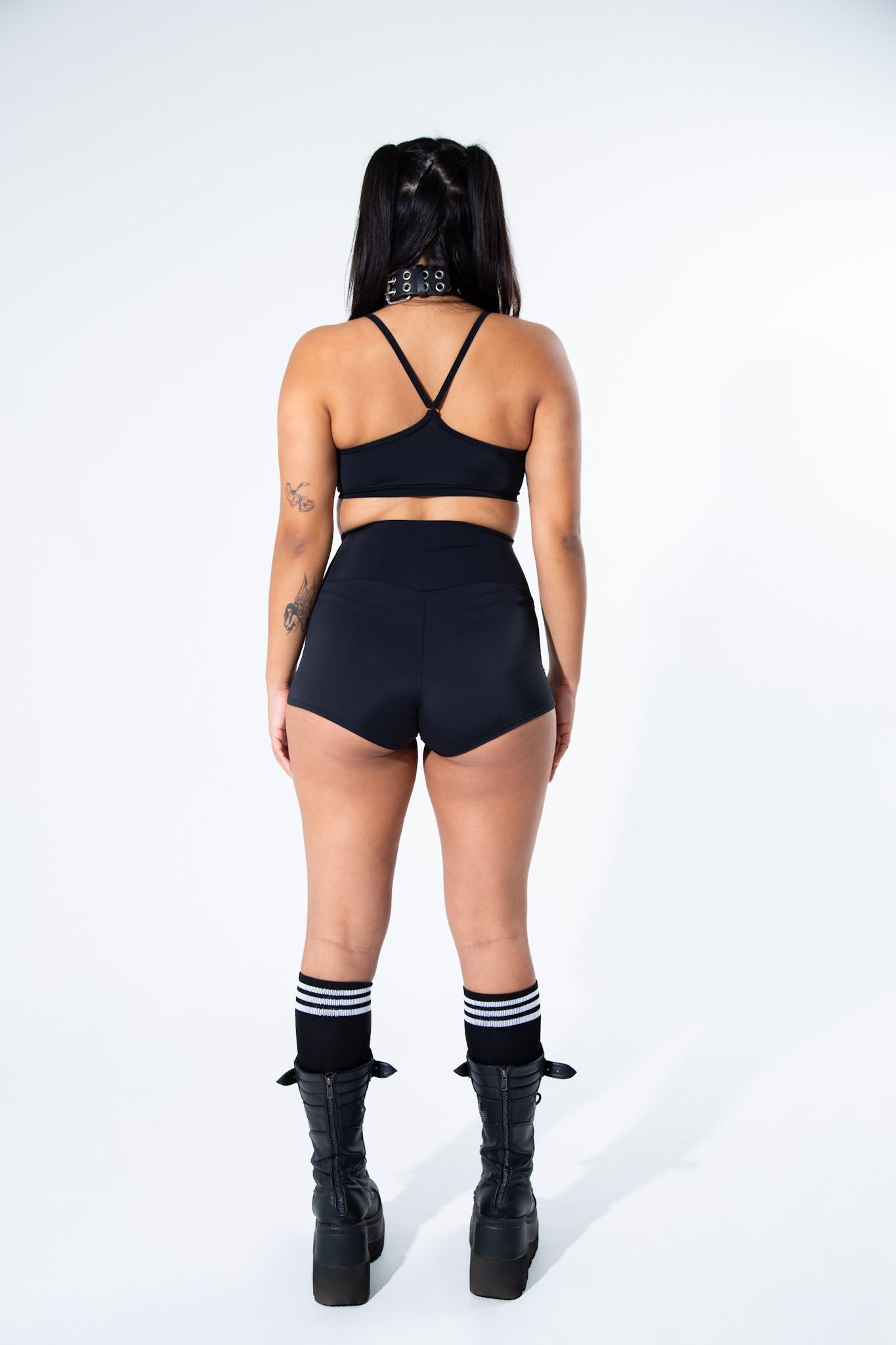 Black Striped Shorties -Shorts- Melted Glam LLC