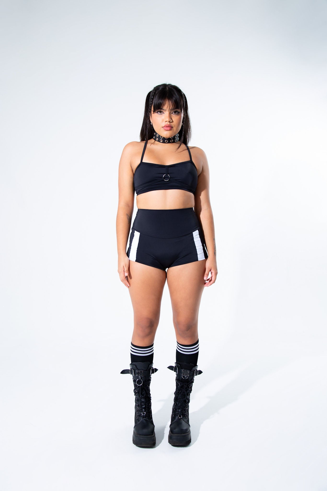 Black Striped Shorties -Shorts- Melted Glam LLC