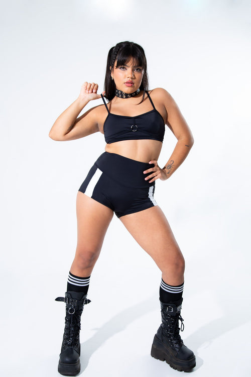 Black Harness Bra -Sports Bra- Melted Glam LLC