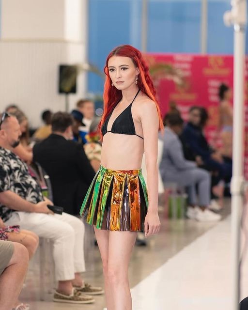 ElectroWave Vinyl Pleated Skirt - Melted Glam LLC