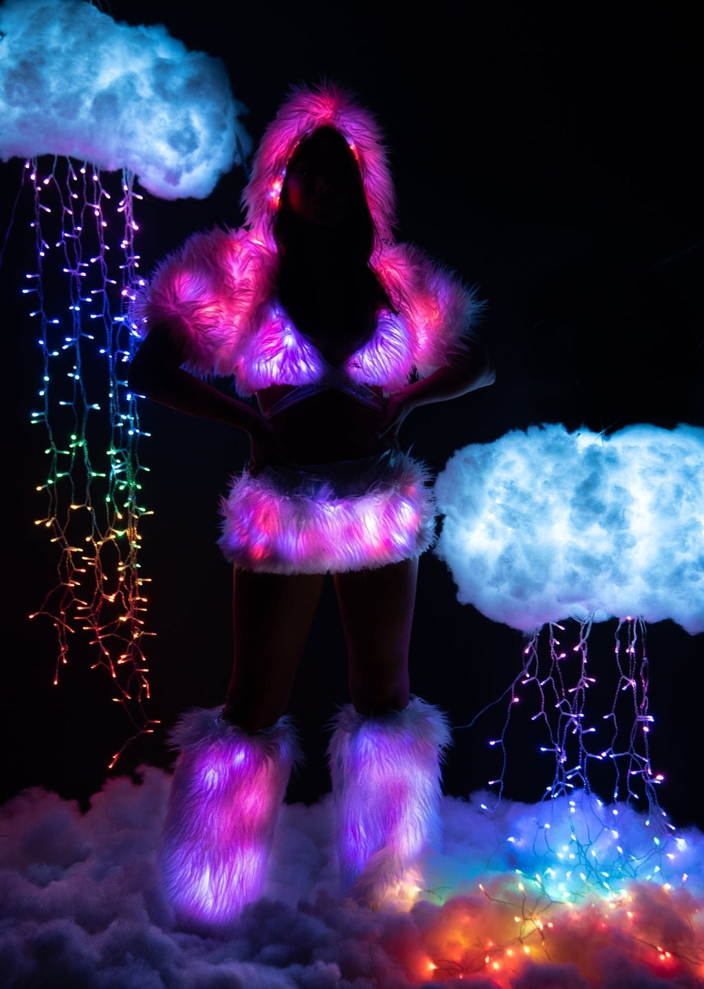 GlowFur Illuminated Light-Up Wrap Top - Melted Glam LLC