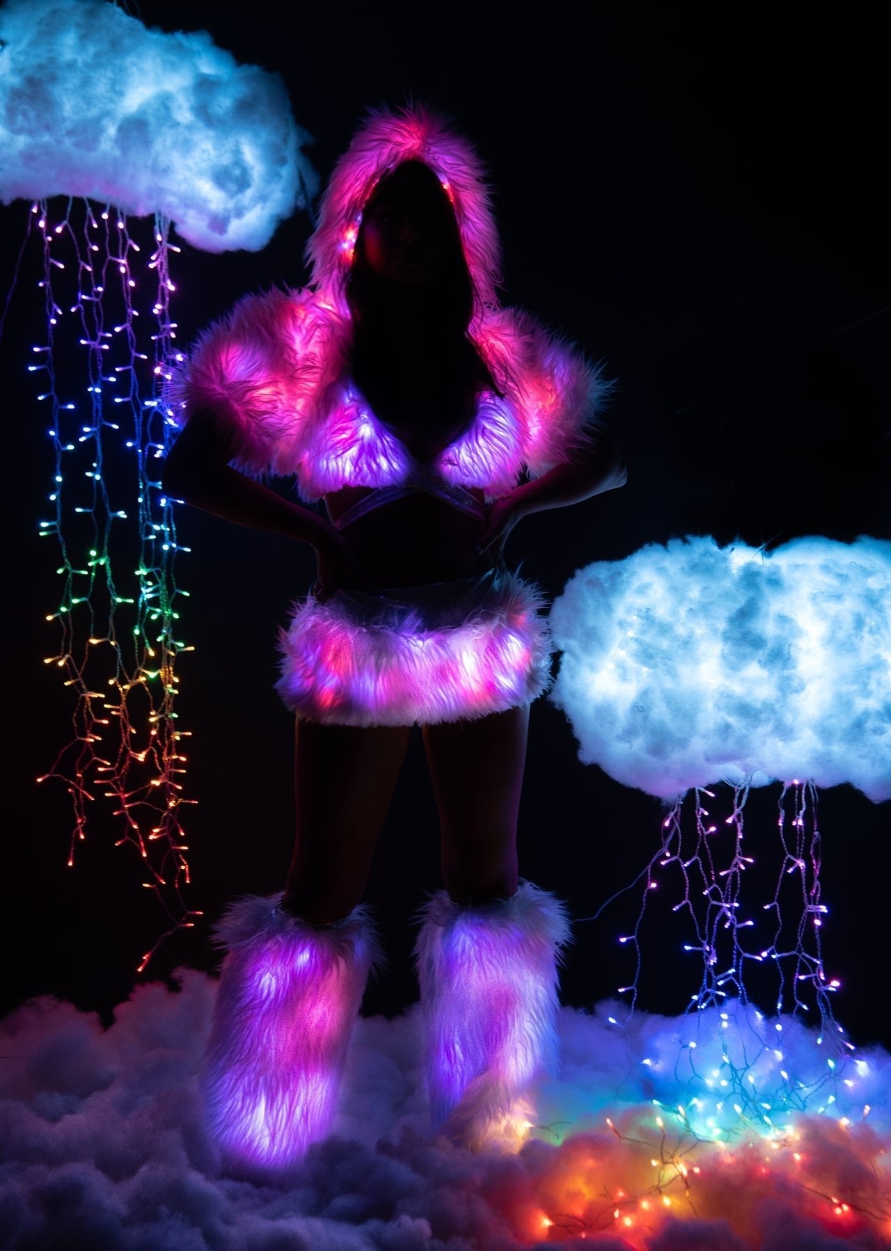 GlowFur Illuminated Light-Up Wrap Top - Melted Glam LLC