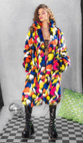 Galactic Groove Unisex Mid-Length Coat - Melted Glam LLC