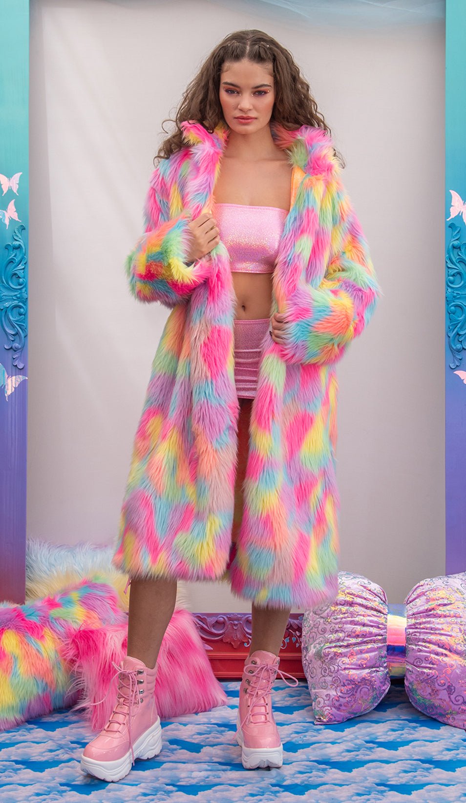 Galactic Groove Unisex Mid-Length Coat - Melted Glam LLC