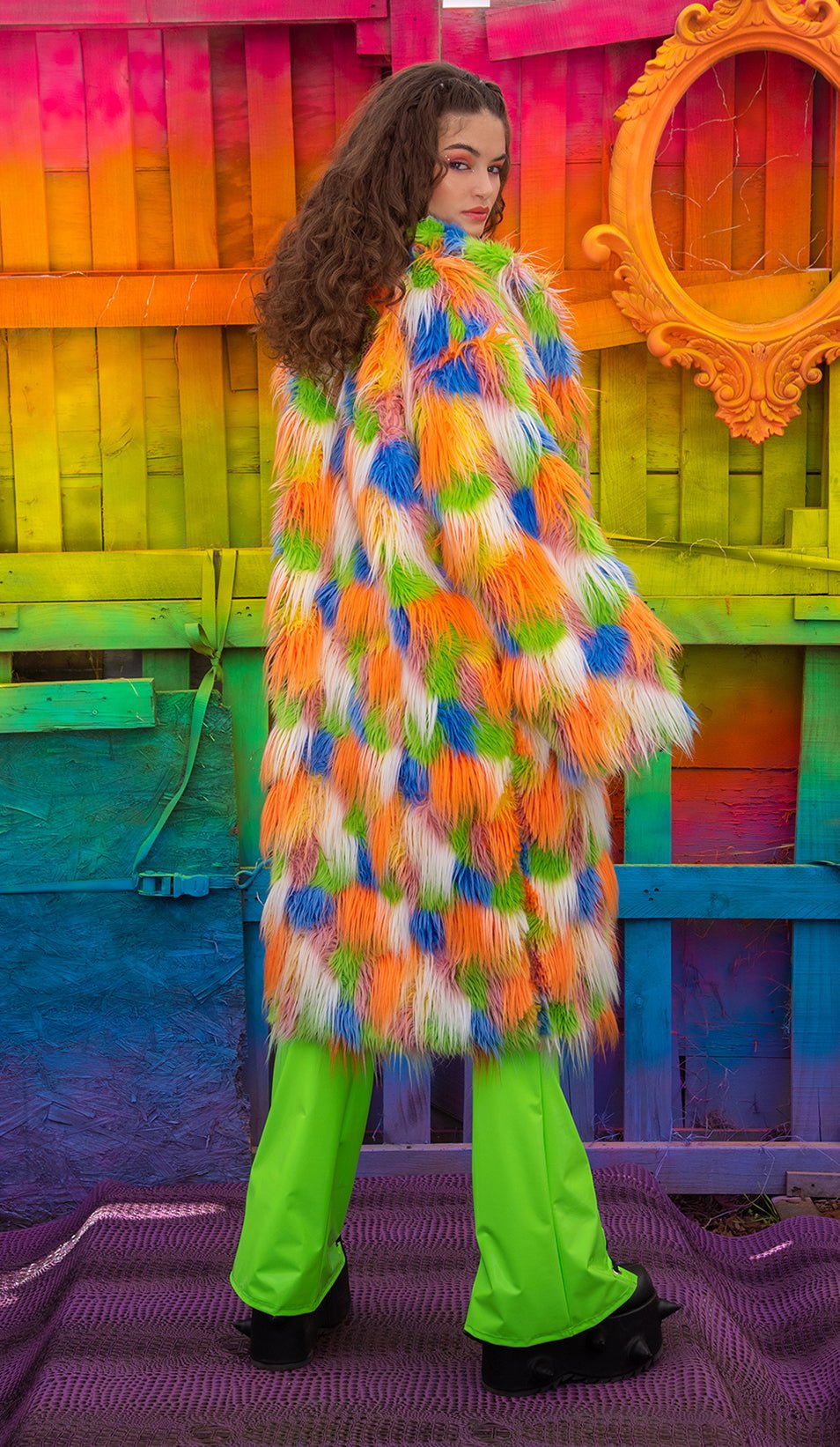 Galactic Groove Unisex Mid-Length Coat - Melted Glam LLC