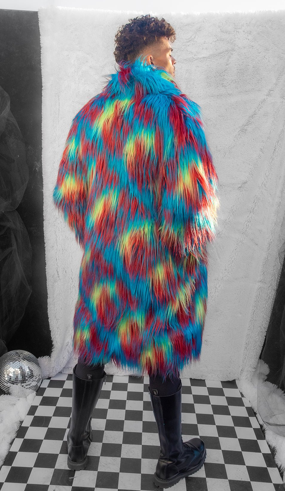 Galactic Groove Unisex Mid-Length Coat - Melted Glam LLC