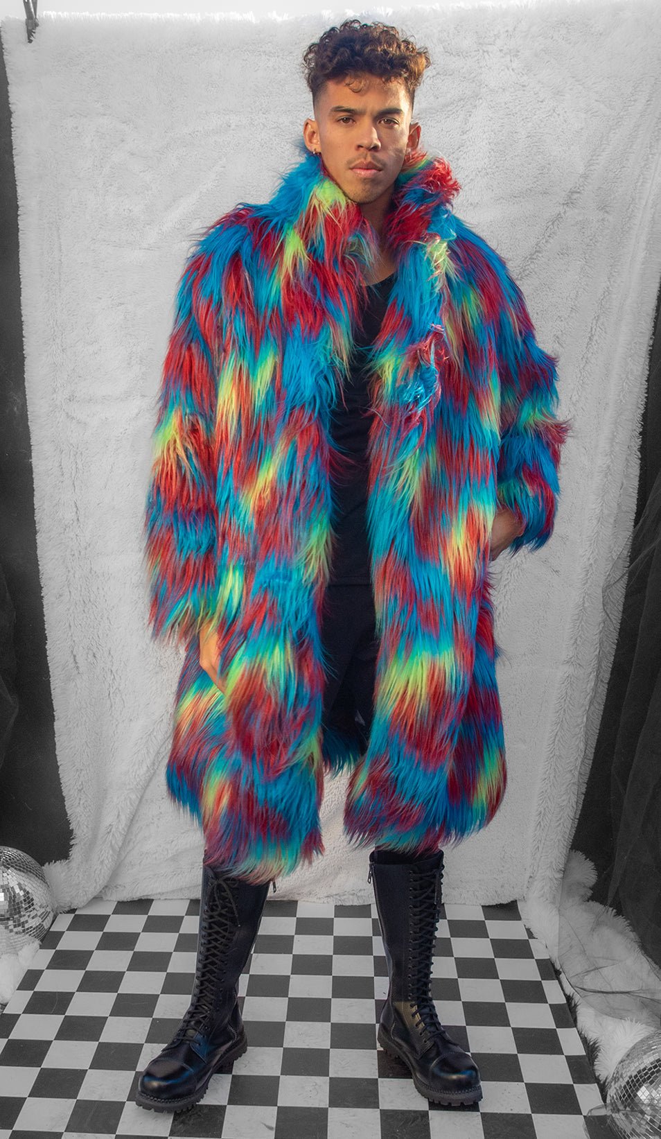 Galactic Groove Unisex Mid-Length Coat - Melted Glam LLC