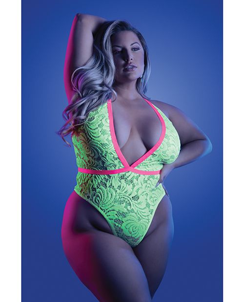 Glow Black Light Spotlight Lace Teddy -Teddy- Melted Glam LLC