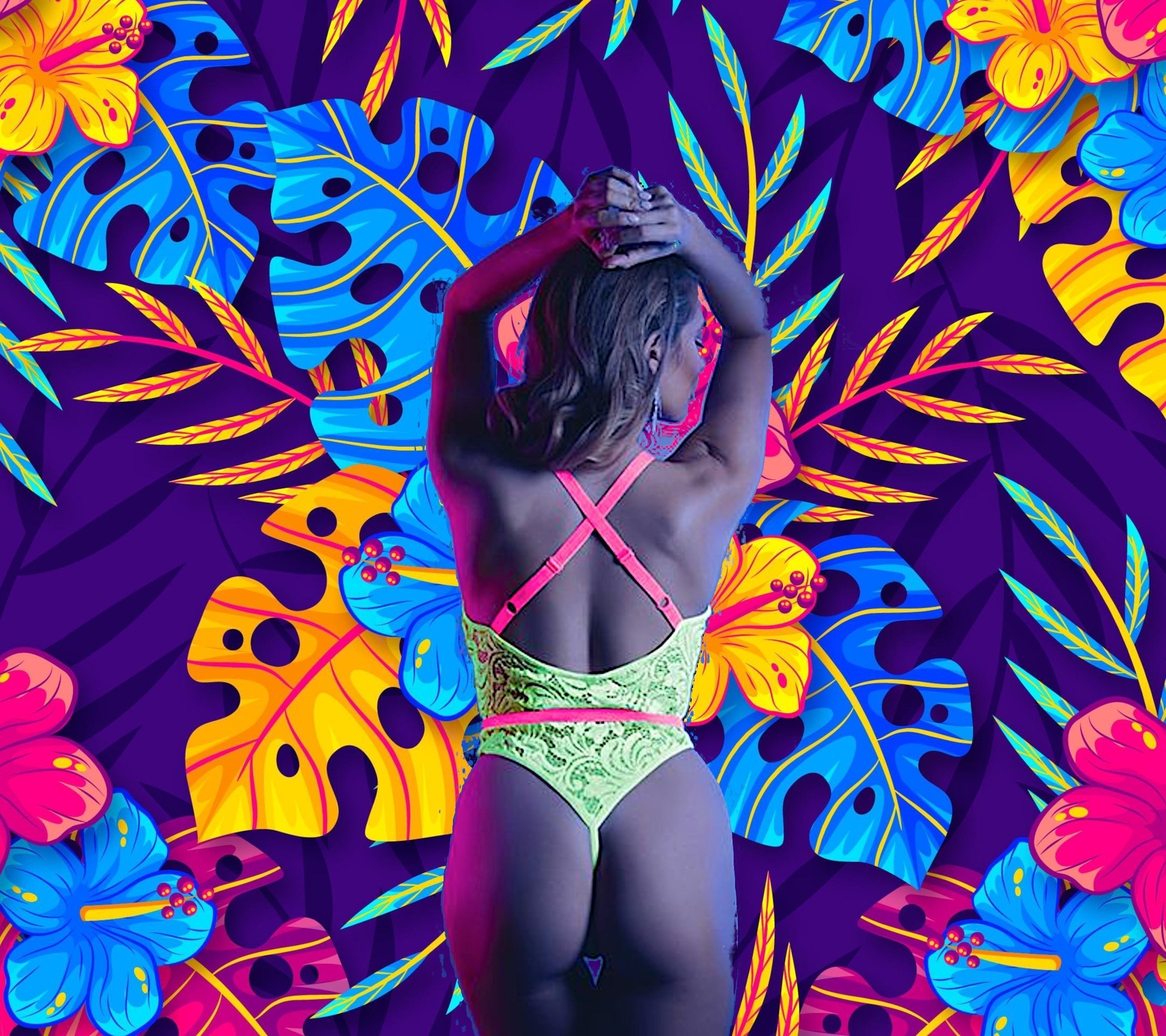 Glow Black Light Spotlight Lace Teddy -Teddy- Melted Glam LLC