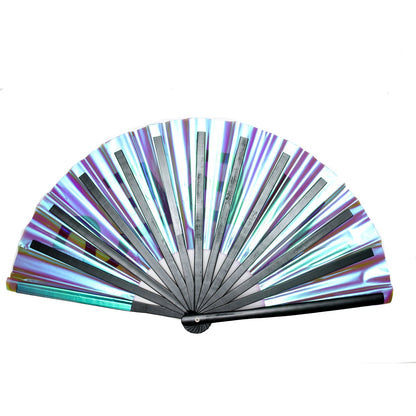 Holographic Peacock Vibes XL Hand Fan
