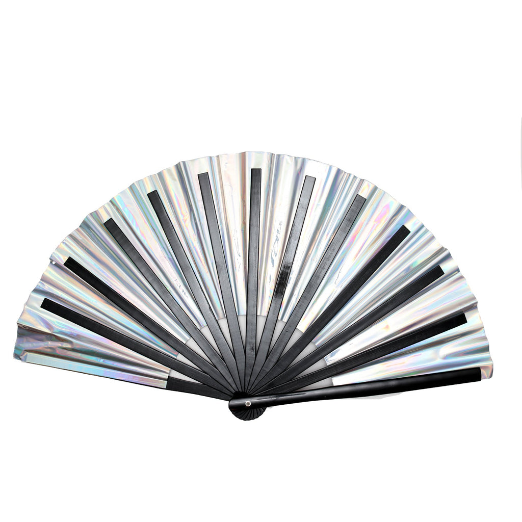 Holographic Disco Ball F*cking Dance XL Hand Fan -Hand fan- Melted Glam LLC