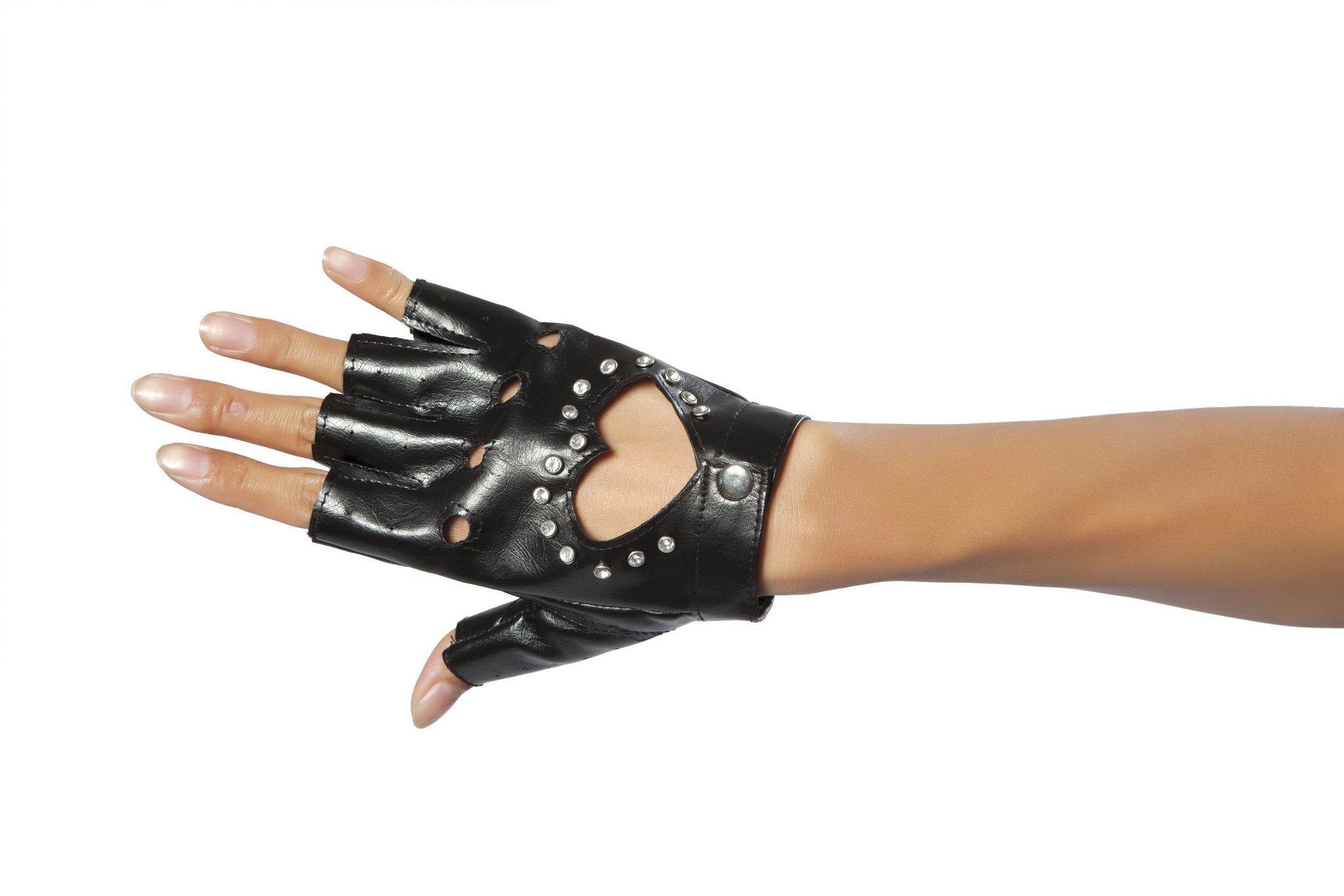 Pair of Gloves with Rhinestone Detail -Accessories, Ravewear- Melted Glam LLC