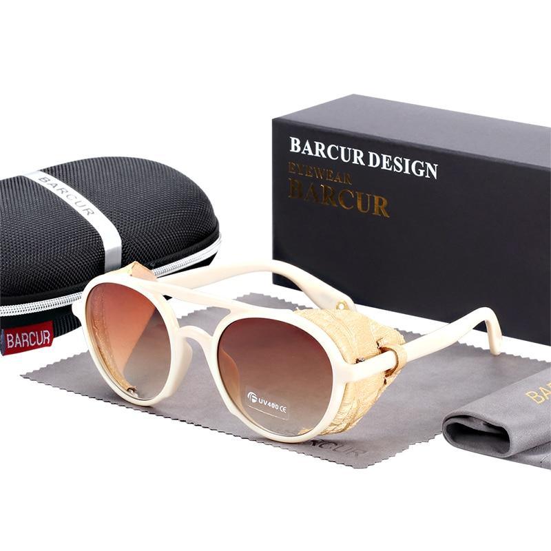 New Elegent Original Round Sunglasses Gradient Vintage Steampunk Goggles For Women and Men With UV400 Protection -STS9NC17662QMT- Melted Glam LLC