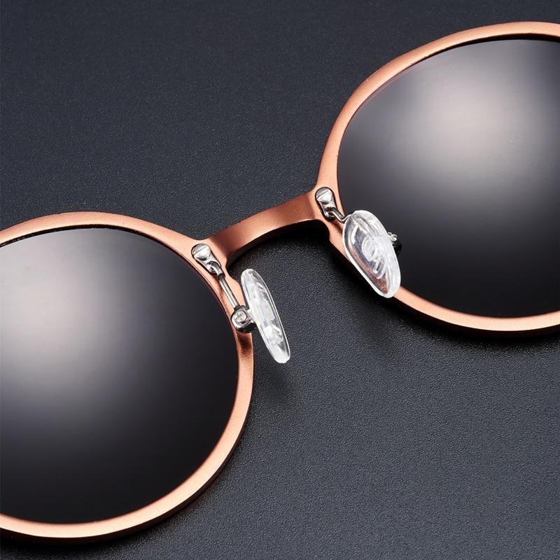 Round Luxury Polarized Universal Retro Modern Sunglasses With High Quality Metal Frame And UV400 Protection -STS9NC17822CDS- Melted Glam LLC