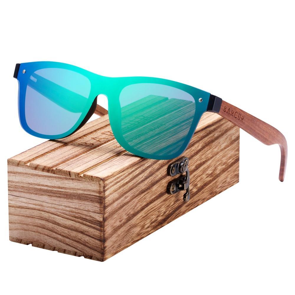 Luxury Elegent Polarized Wood Sun glass Sports Eyewear Square Sunglasses For Women and Men With UV400 Protection -STS9NC17668KKD- Melted Glam LLC