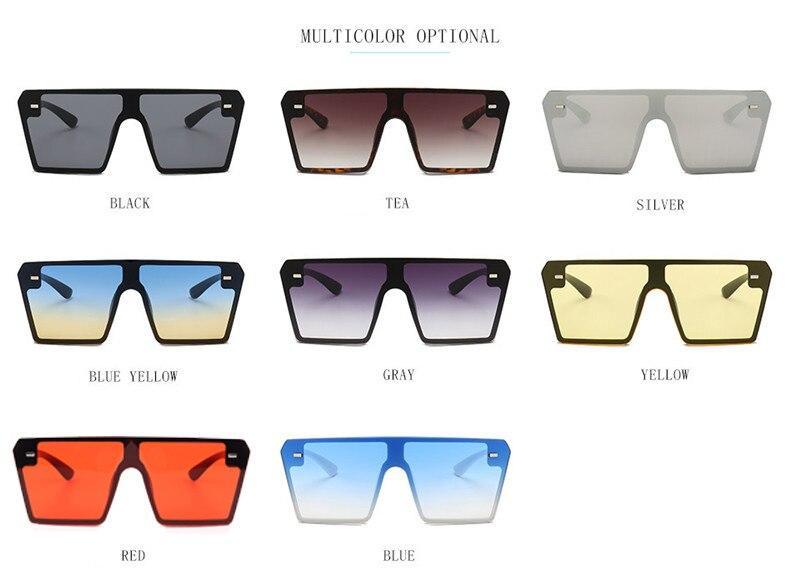 Modern Oversized Square Sunglasses For Lady and Women Luxury Brand Fashion Gafas Shade WIth Mirror Glasses And UV400 Protection -Sunglasses- Melted Glam LLC