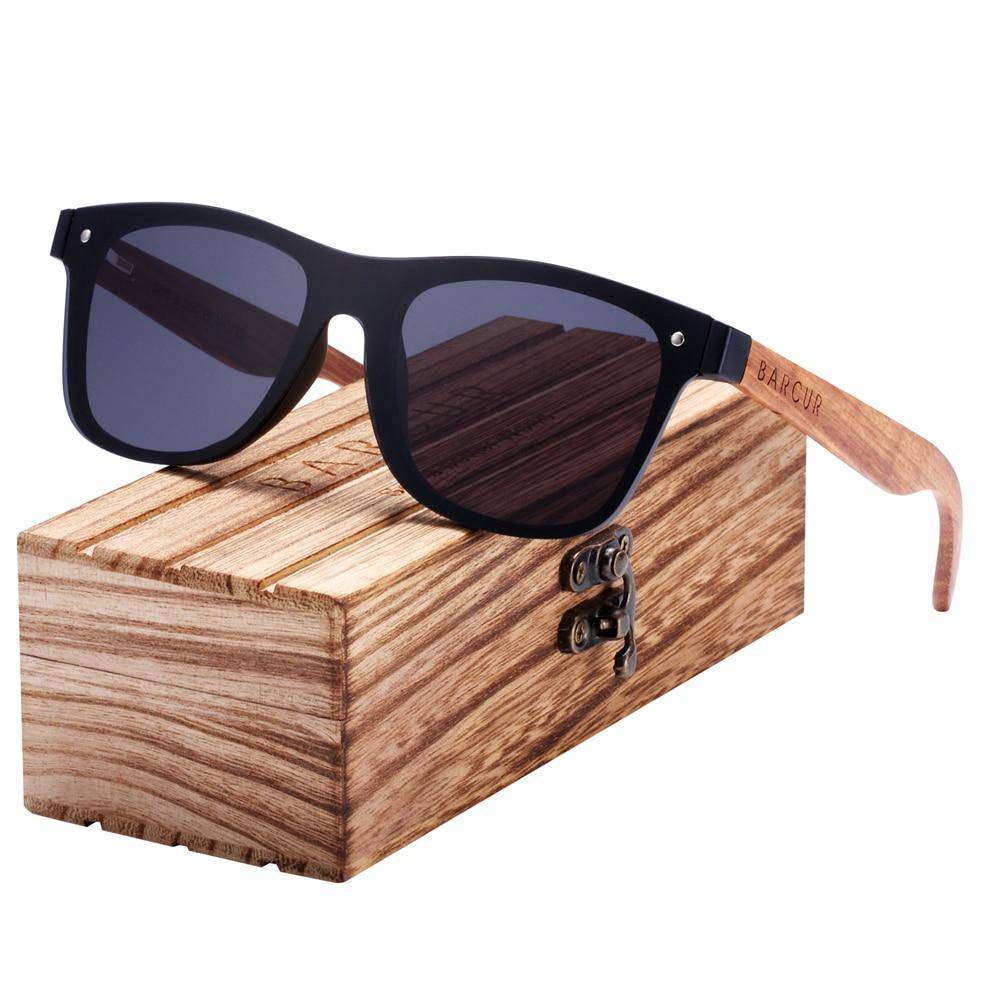 Luxury Elegent Polarized Wood Sun glass Sports Eyewear Square Sunglasses For Women and Men With UV400 Protection -STS9NC17668KKD- Melted Glam LLC