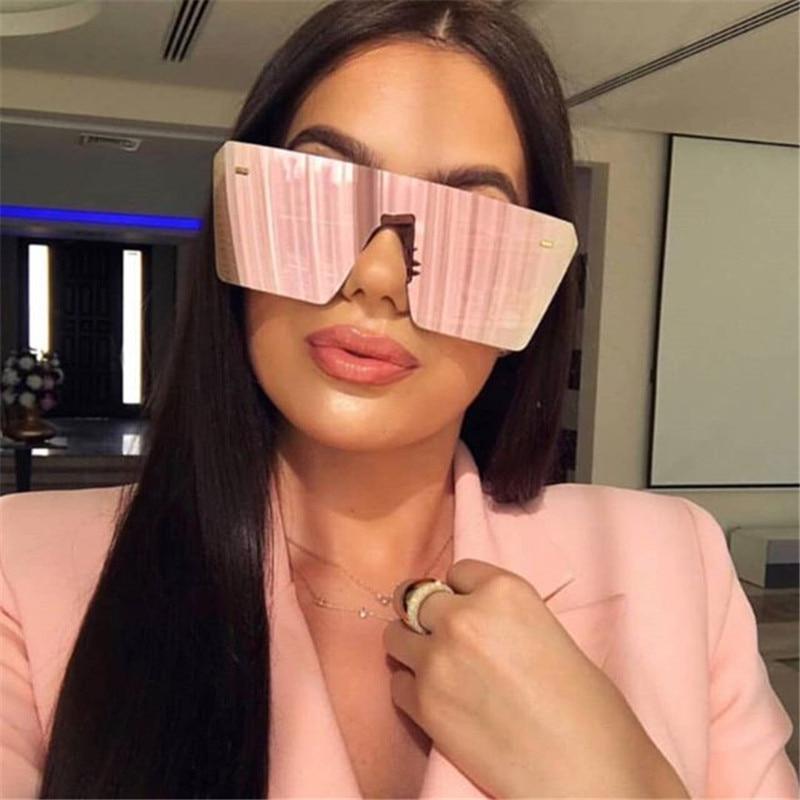Modern Oversized Square Sunglasses For Lady and Women Luxury Brand Fashion Gafas Shade WIth Mirror Glasses And UV400 Protection -Sunglasses- Melted Glam LLC