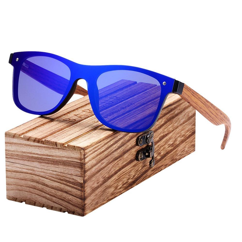 Luxury Elegent Polarized Wood Sun glass Sports Eyewear Square Sunglasses For Women and Men With UV400 Protection -STS9NC17668KKD- Melted Glam LLC