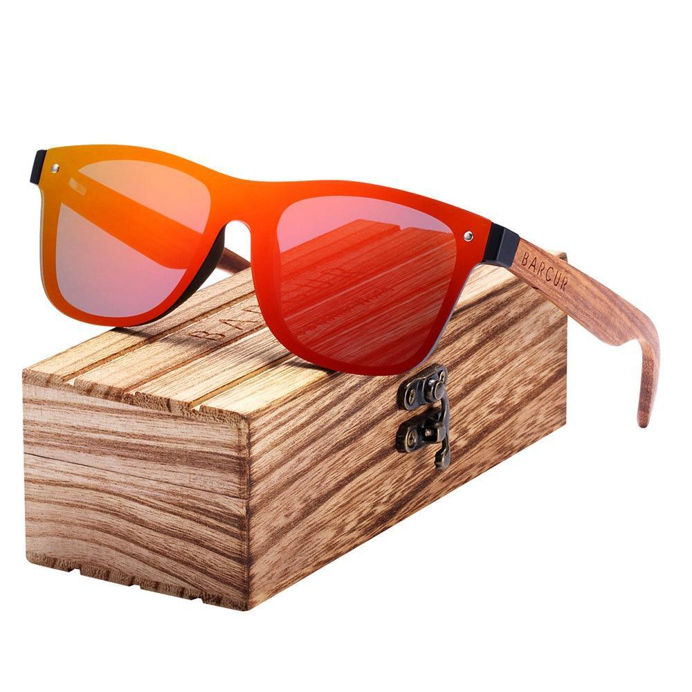Luxury Elegent Polarized Wood Sun glass Sports Eyewear Square Sunglasses For Women and Men With UV400 Protection -STS9NC17668KKD- Melted Glam LLC