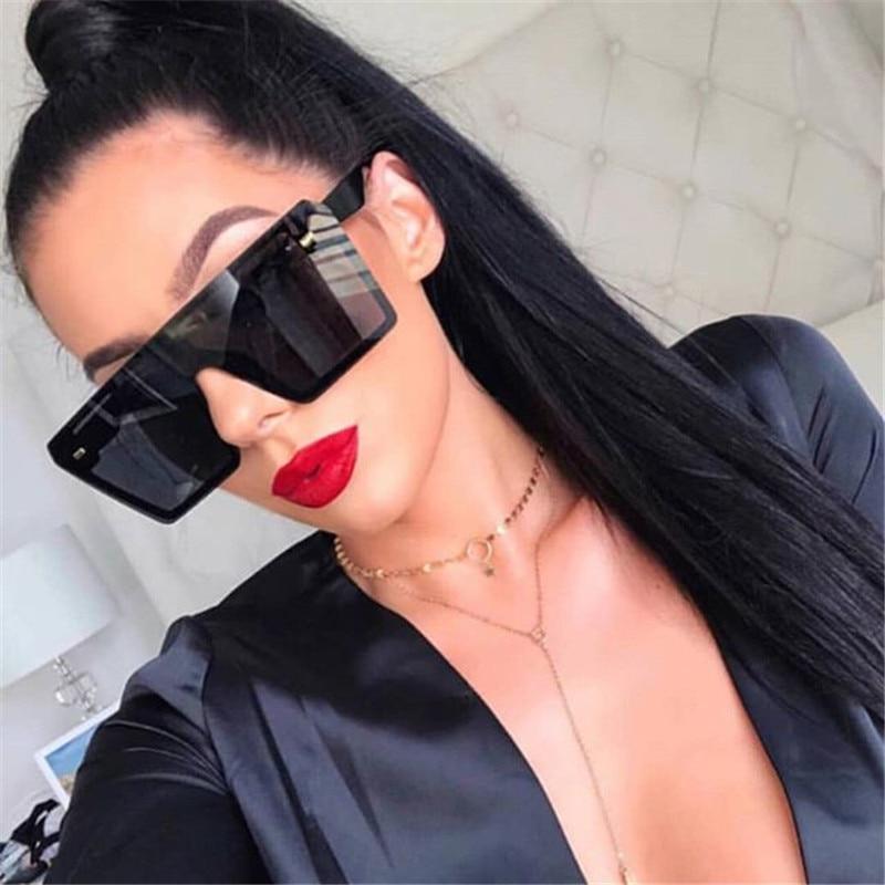 Modern Oversized Square Sunglasses For Lady and Women Luxury Brand Fashion Gafas Shade WIth Mirror Glasses And UV400 Protection -Sunglasses- Melted Glam LLC