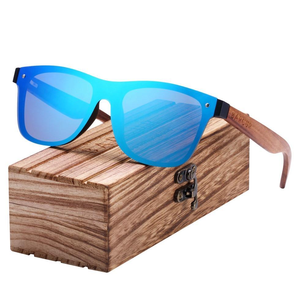 Luxury Elegent Polarized Wood Sun glass Sports Eyewear Square Sunglasses For Women and Men With UV400 Protection -STS9NC17668KKD- Melted Glam LLC