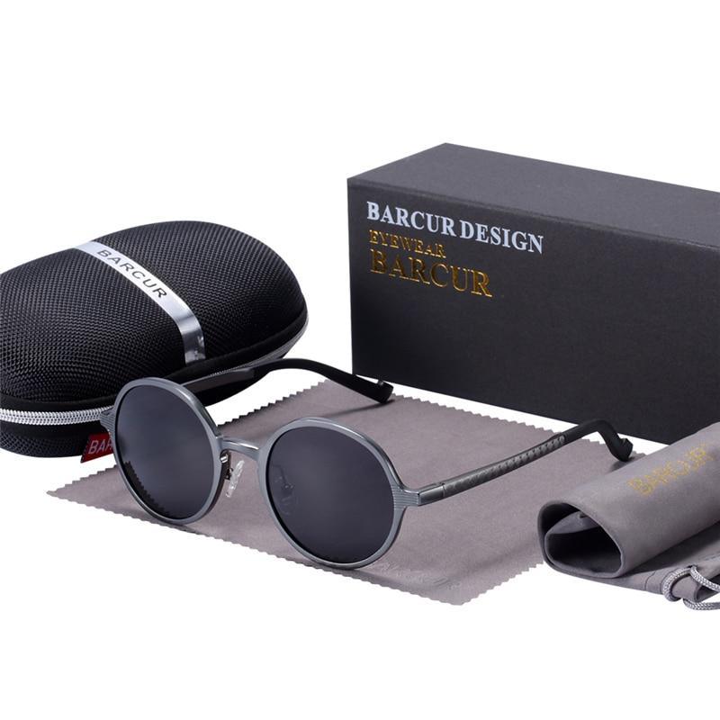 Round Luxury Polarized Universal Retro Modern Sunglasses With High Quality Metal Frame And UV400 Protection -STS9NC17822CDS- Melted Glam LLC