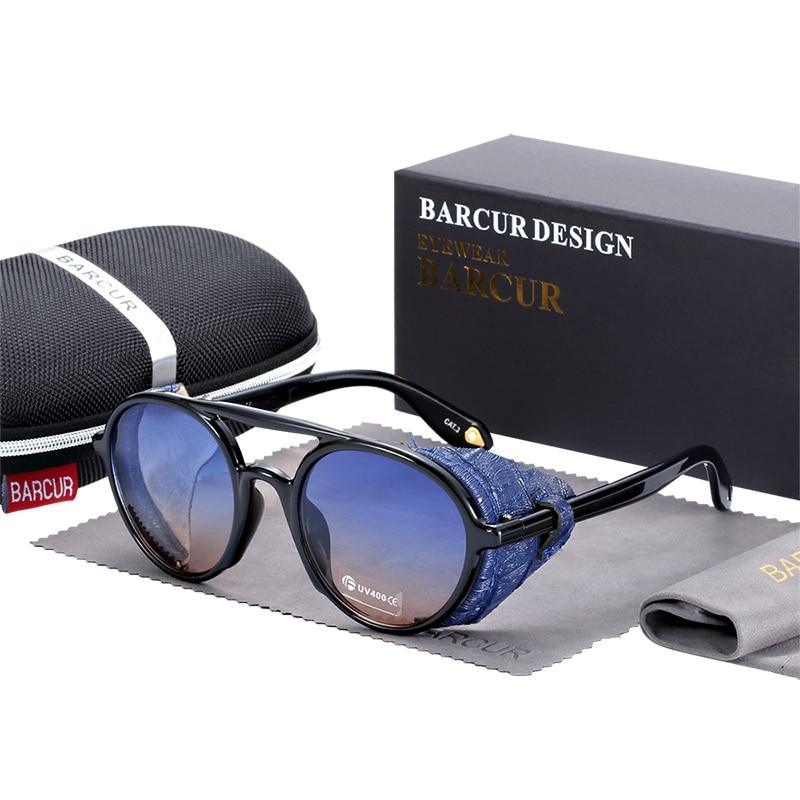 New Elegent Original Round Sunglasses Gradient Vintage Steampunk Goggles For Women and Men With UV400 Protection -STS9NC17662QMT- Melted Glam LLC