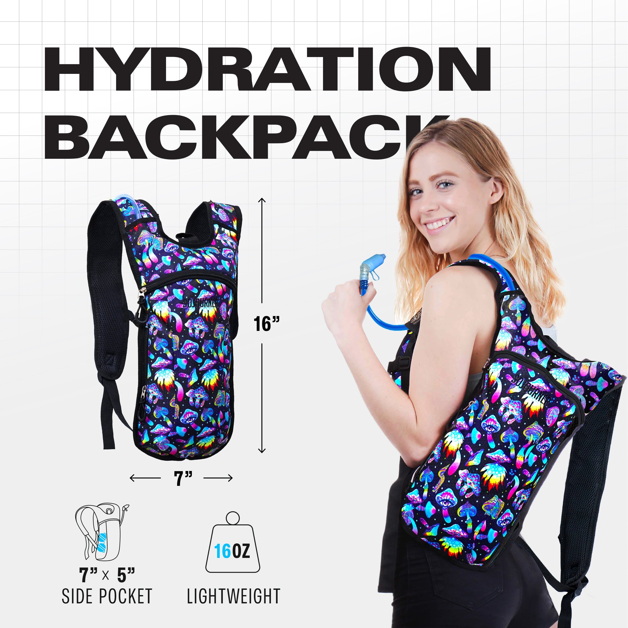 Hydration Pack Backpack (Small) -Hydration Pack (S)- Melted Glam LLC