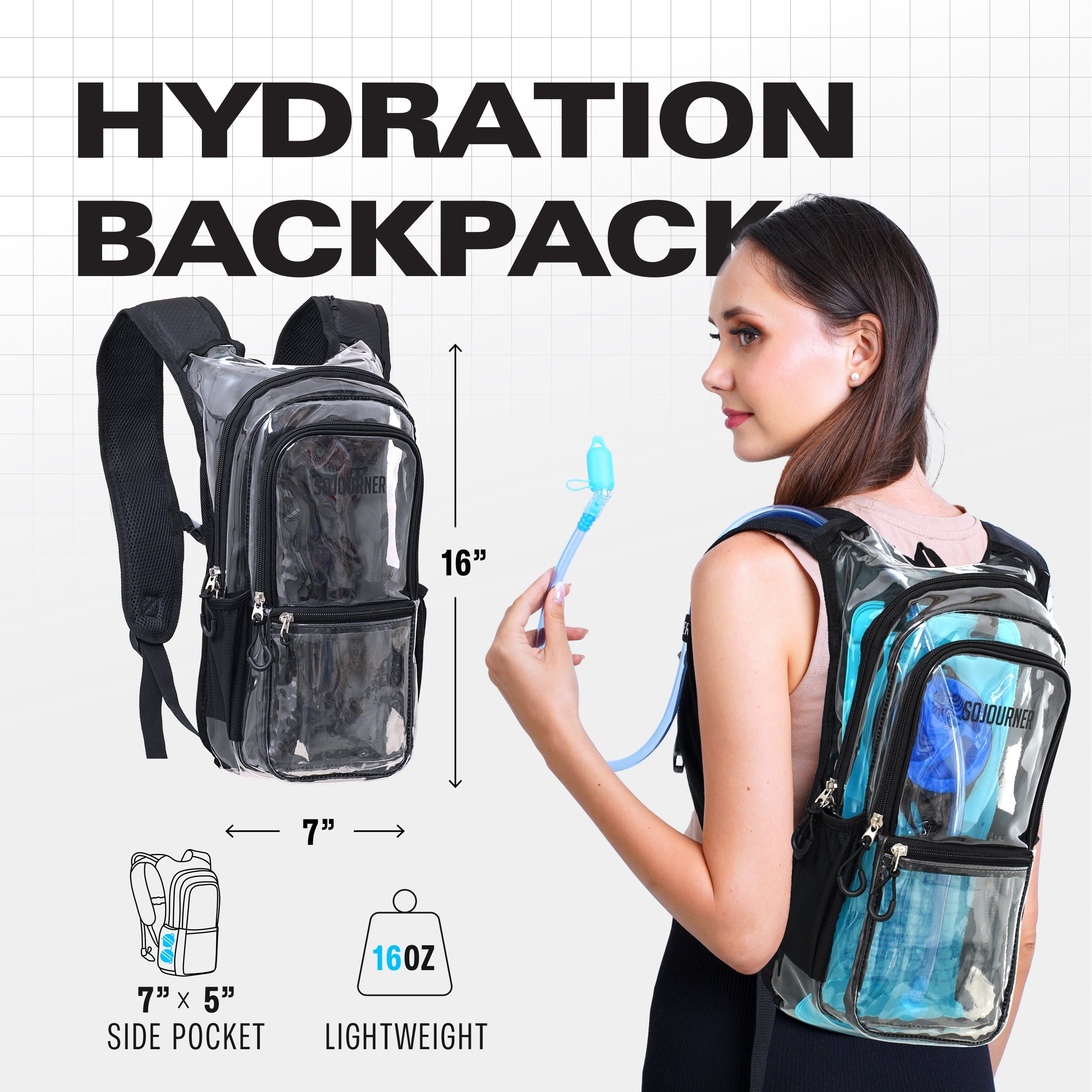 Hydration Pack Backpack (Medium) -Hydration Pack (M)- Melted Glam LLC