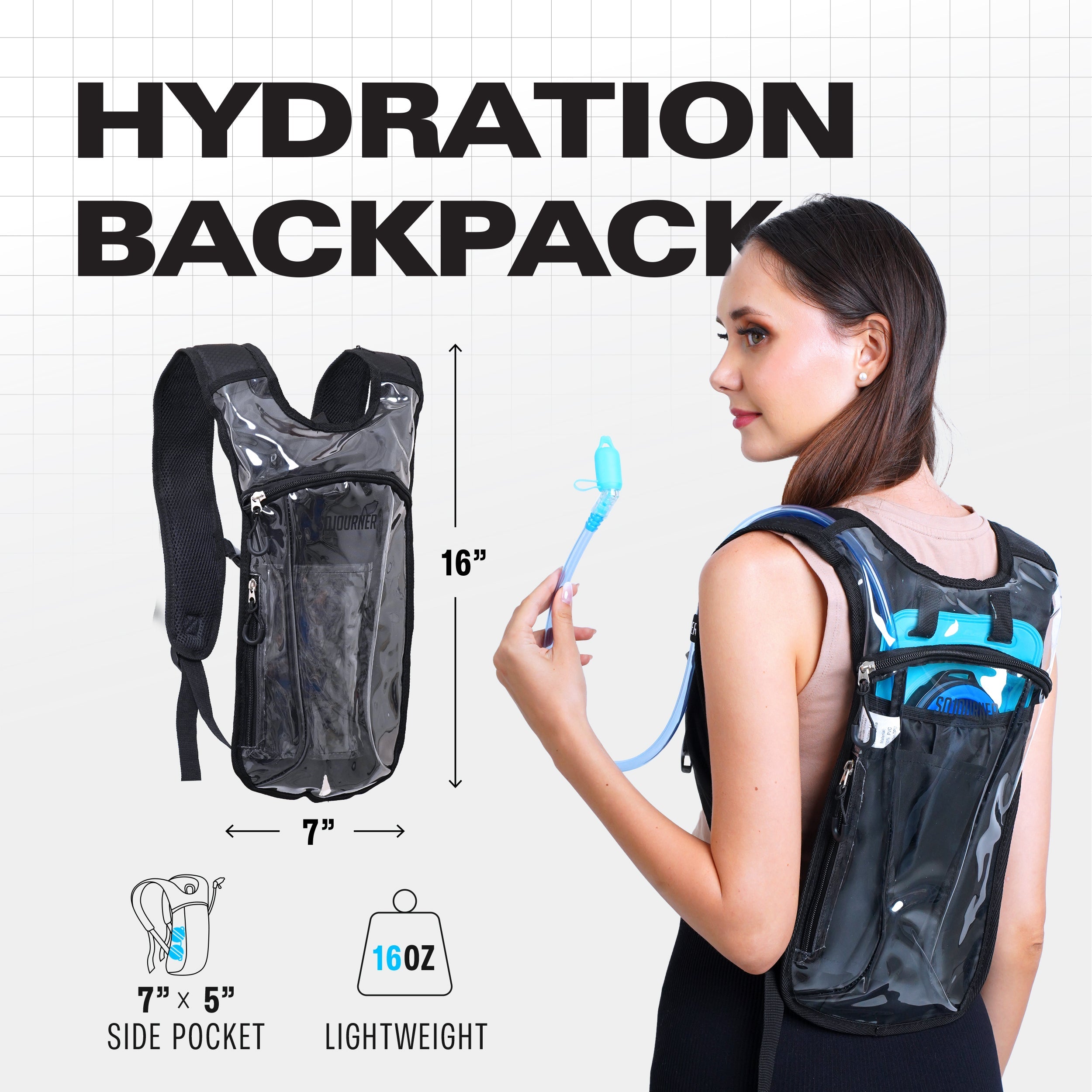 Hydration Pack Backpack (Small) -Hydration Pack (S)- Melted Glam LLC